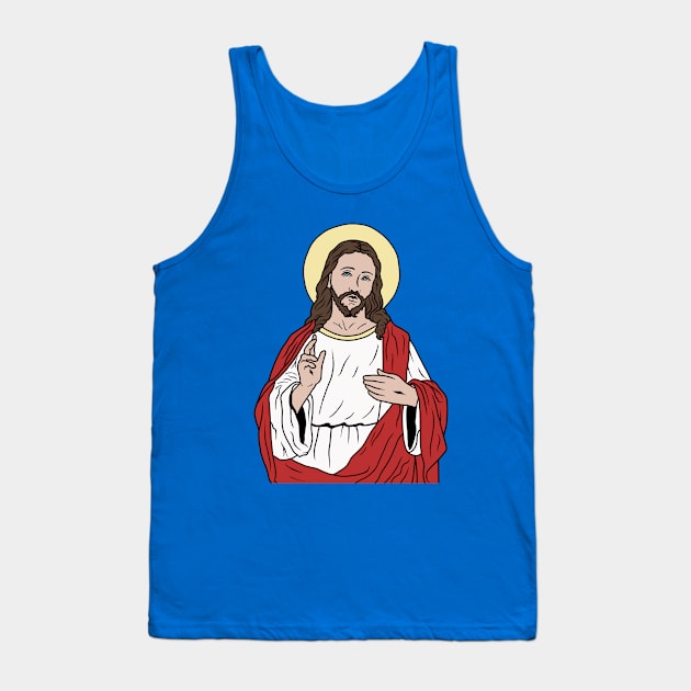 Jesus Tank Top by valentinahramov